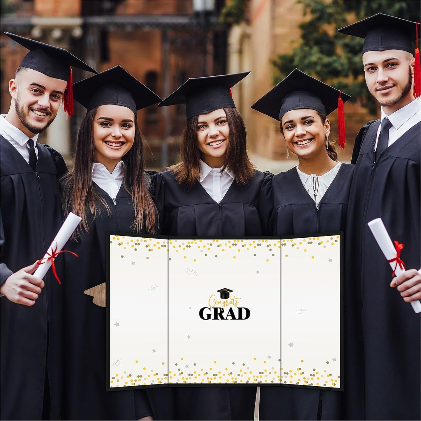 DYIRBIIY 18"X12" Graduation Signature Board - Class of 2026 - Grad Guest Book Alternative for College & High School Students, Congrats Graduate Gift, Party Favors & Decors(Blue) - A10