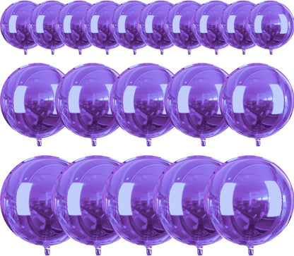 PartyWoo Metallic Gold Foil Balloons 20pcs Different Sizes Pack of 22 15 10 Inch Large Round Foil 4D Inflatable Mirror Ball Mylar Balloons for Graduation Birthday Baby Shower Party Decorations
