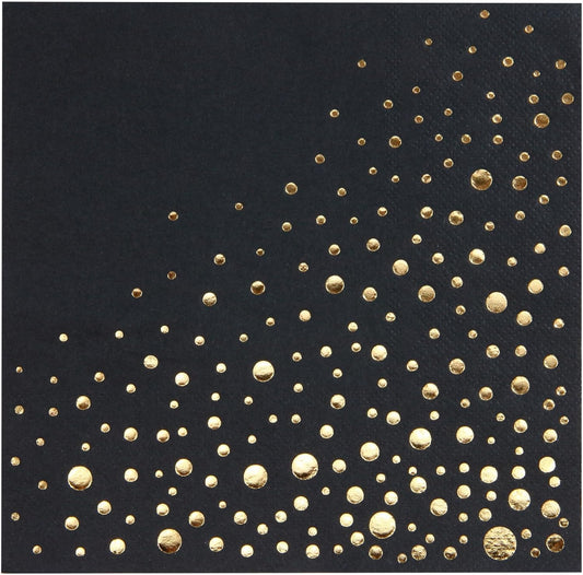 Stylish Gold Cocktail Napkins, 100 3Ply White and Gold Napkins, Disposable Party Napkins, 5x5 Inch Wedding Cocktail Napkins, Paper Cocktail Napkins, Bridal Shower Napkins, or Beverage Napkins