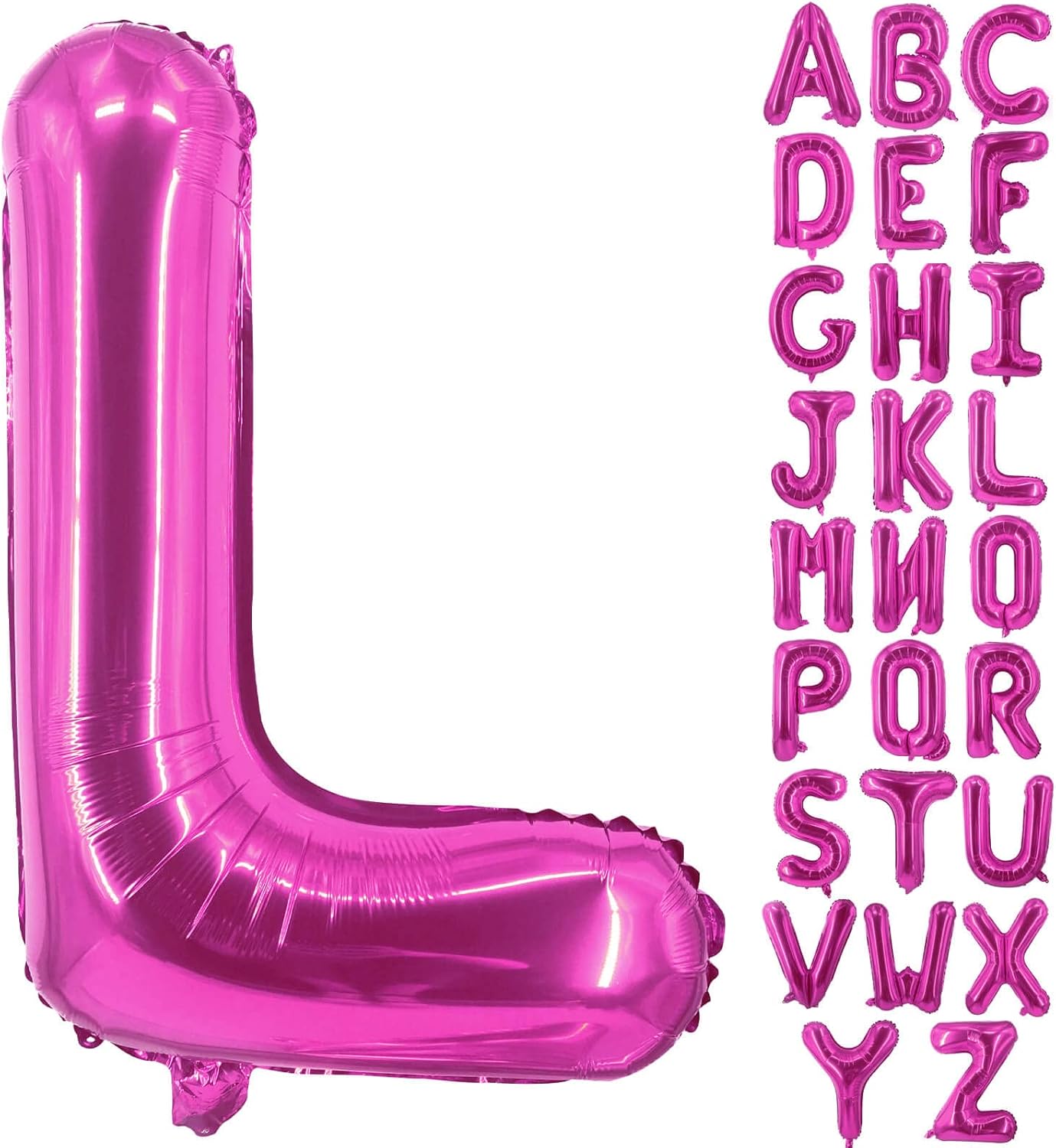 Lovoir 40 Inch Large Hot Pink Letter A Balloons Big Size Jumbo Mylar Foil Helium Balloon for Birthday Party Celebration Decorations Alphabet Hot Pink A