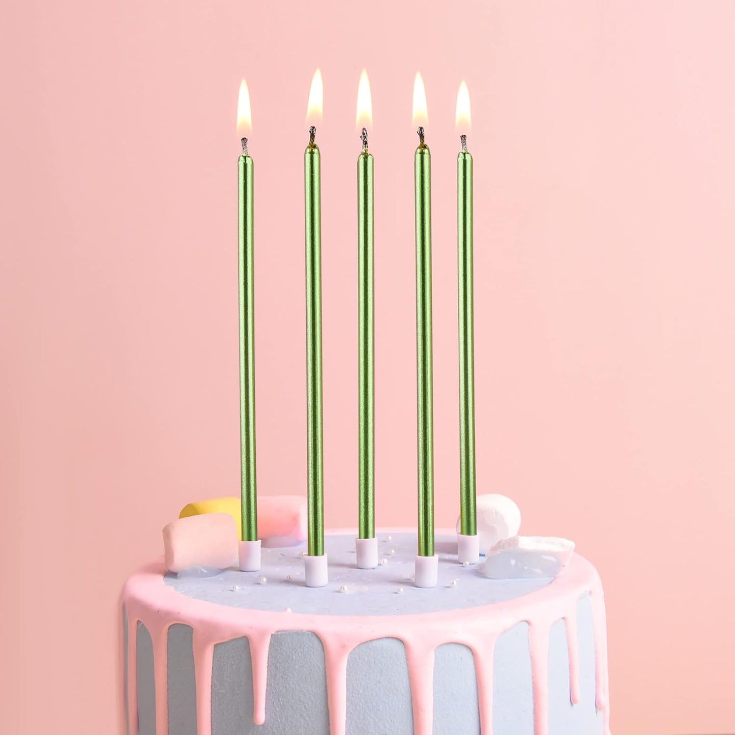 PHD CAKE Champagne Gold Long Thin Metallic Birthday Candles, Cake Candles, Birthday Parties, Wedding Decorations, Party Candles