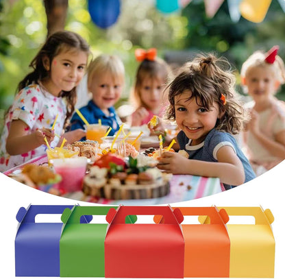 UnicoPak 30 Pack Party Favor Boxes Treat Boxes, White Gable Gift Boxes for Party Favors Goodies Cookies Treats Candies Meals Lunch, 6.5x3.5x3.5 Inches