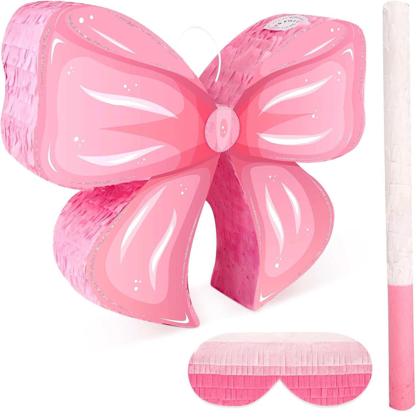 Hooqict Mexican Pinata with Blindfold and Bat Stick Party Pinata for Fiesta Carnival Cinco de Mayo Decorations Kids Adults Mexican Party Games Birthday Party Supplies