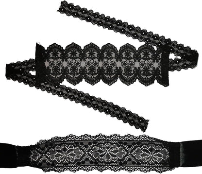 TFTSR Masquerade Masks for Women,Blindfolds Blind Folds for Party Games Adult Couples Play,Black White Lace Venetian Costume