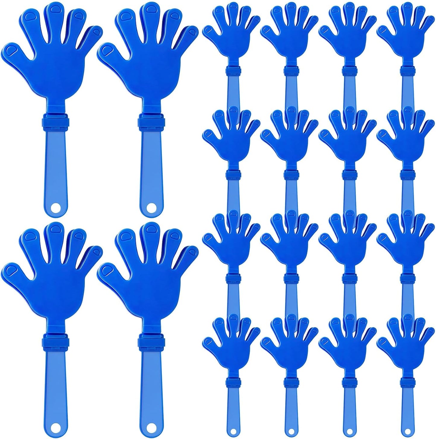 Sratte 80 Pcs 7.5 Inch Hand Clappers Noisemakers Bulk Clappers Noisemakers Party Favors Mini Hand Soundboard Plastic Noise Makers for Sporting Event Fiesta Birthday Reward Cheer Supplies (Multicolor)
