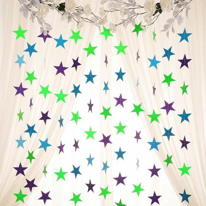 Patelai Glitter Star Garland Banner 2026 Graduation Decor 130 Feet Star Hanging Banner Twinkle Backdrop for Party Birthday Classroom Wedding Supplies(Gold)