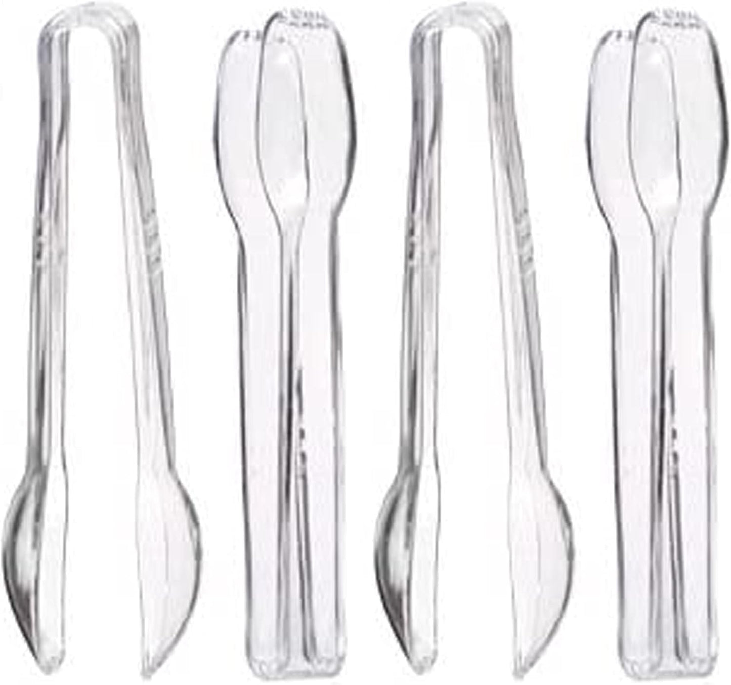 Set of 12 Heavy Duty Disposable Plastic Serving Utensils! 10” Spoons & Forks and 6-1/2” Tongs