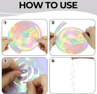 24 PCS Pink Hanging Swirl, Sparkle Ceiling Hanging Decorations, Plastic Streamer Party Decorations with Double-Swirls and Single-Swirls for Birthday Decorations, Easter, Graduation, Baby Shower