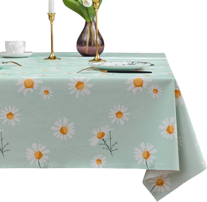 Rectangle Table Cloth,100% Waterproof Tablecloth Oil Proof Spill Proof Vinyl Table Cloth, Wipe Clean Plastic Table Cover for Dining, Camping, Indoor and Outdoor 52" x 70",Leaves
