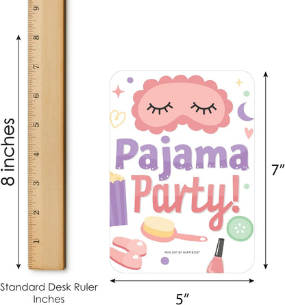 Big Dot of Happiness Pajama Slumber Party - Bingo Cards & Markers, Girls Sleepover Birthday Party Bingo Game, Games & Activities for Girls Parties -Set of 18