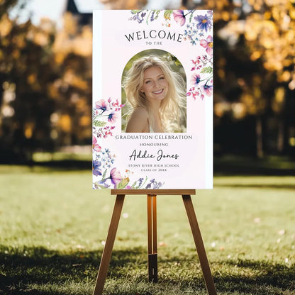 Graduation Party Welcome Sign, Photo Graduation Poster, Graduation Decorations, Grad Party Sign, Grad Welcome Sign, Graduation gift for best friend, Graduation gift for daughter, sister, brother - 1