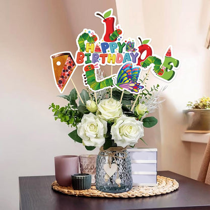 Beautiful Butterfly Centerpiece Sticks - Floral Baby Shower or Birthday Table Toppers - Butterfly Themed Gender Reveal Bridal Shower Party Decoration- Set of 15