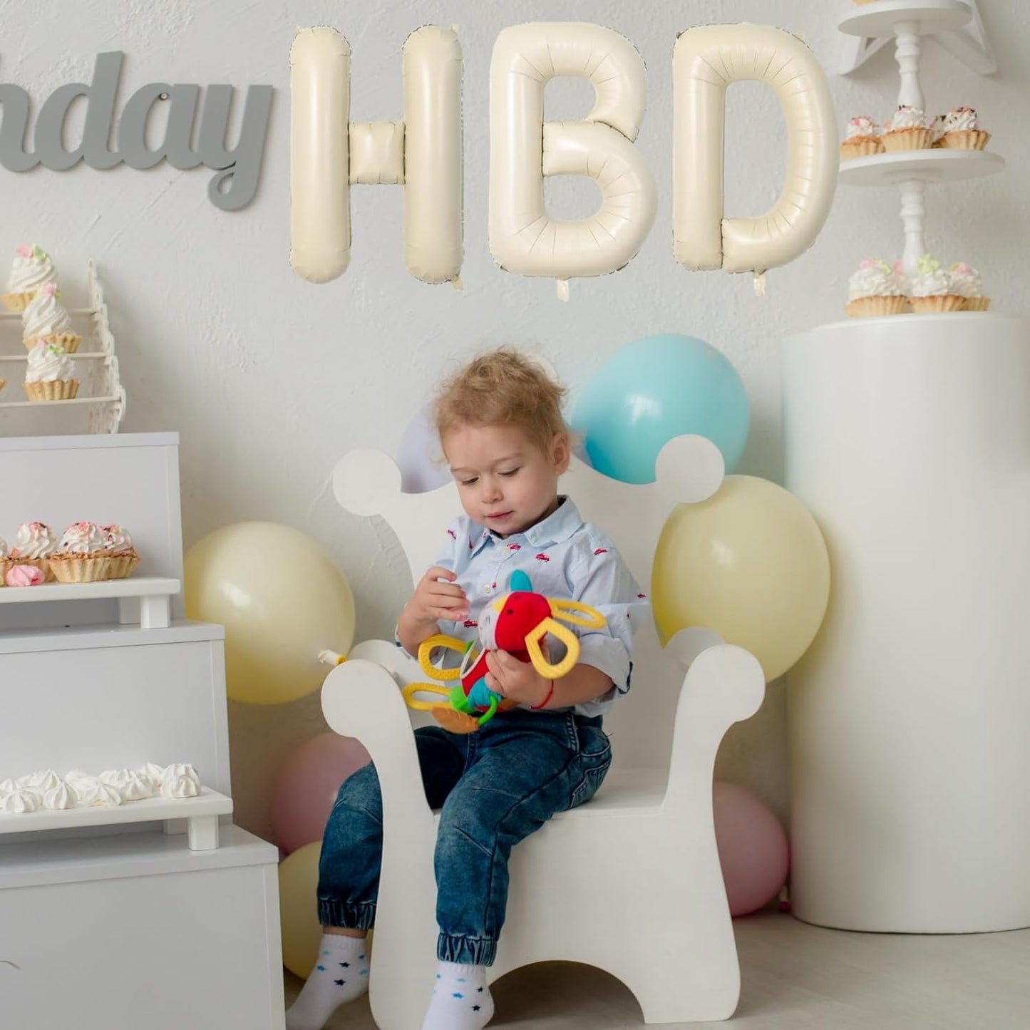 Cream Letter A Balloons,40 Inch Balloons Letter A Mylar Helium Large A Balloon for Birthday Party Anniversary Decorations