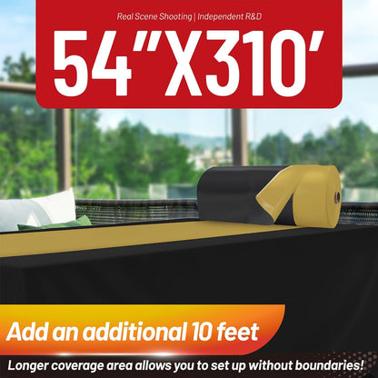 Plastic Table Cloth, 310 Ft X 54 in Disposable Tablecloth White Plastic Tablecloth with Any Cut Sliding Cutters Premium Table Cover Roll for Picnics, Parties, Birthdays, Weddings