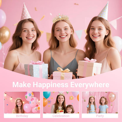 Birthday Tiara and Crown with Sash, Birthday Tiara for Women Party Silver