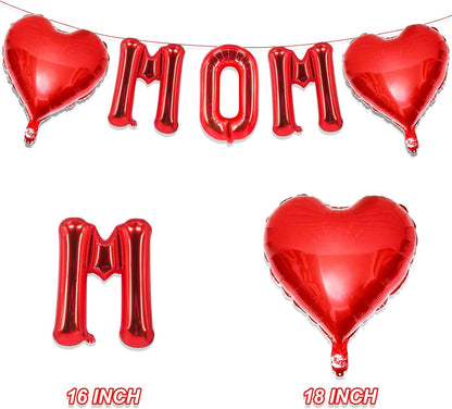 Rose Gold Best Mom Ever Balloons,16 Inch Mom Balloon Letters for Mother Birthday Mother's Day Decorations