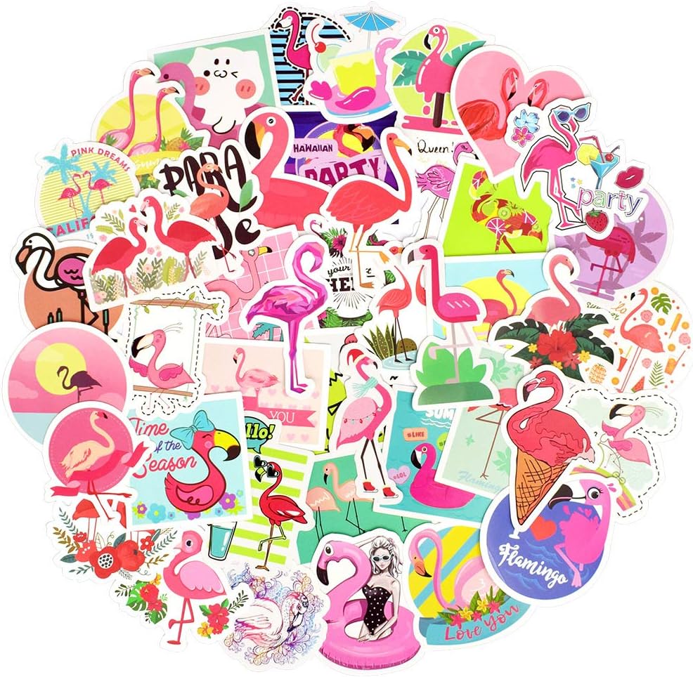 QTL Neon Stickers for Teens & Students Prizes, Waterproof Vinyl Party Favor Stickers, School Rewards, Water Bottle and Laptop, 50PCS - Colors B