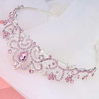 COCIDE Birthday Queen Sash & Rhinestone Tiara Set Gold Happy Birthday Crowns for Women Party Decoration Kit Rhinestone Headband for Women Glitter Crystal Hair Accessories for Cake Topper