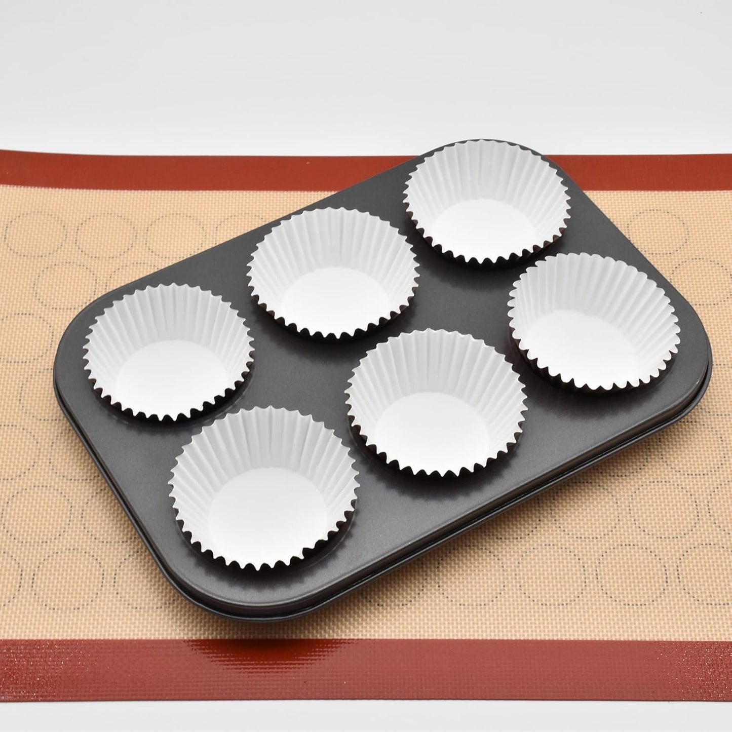 200 Pcs Gold Foil Cupcake Liners Standard Baking Cups Muffin Paper Cases