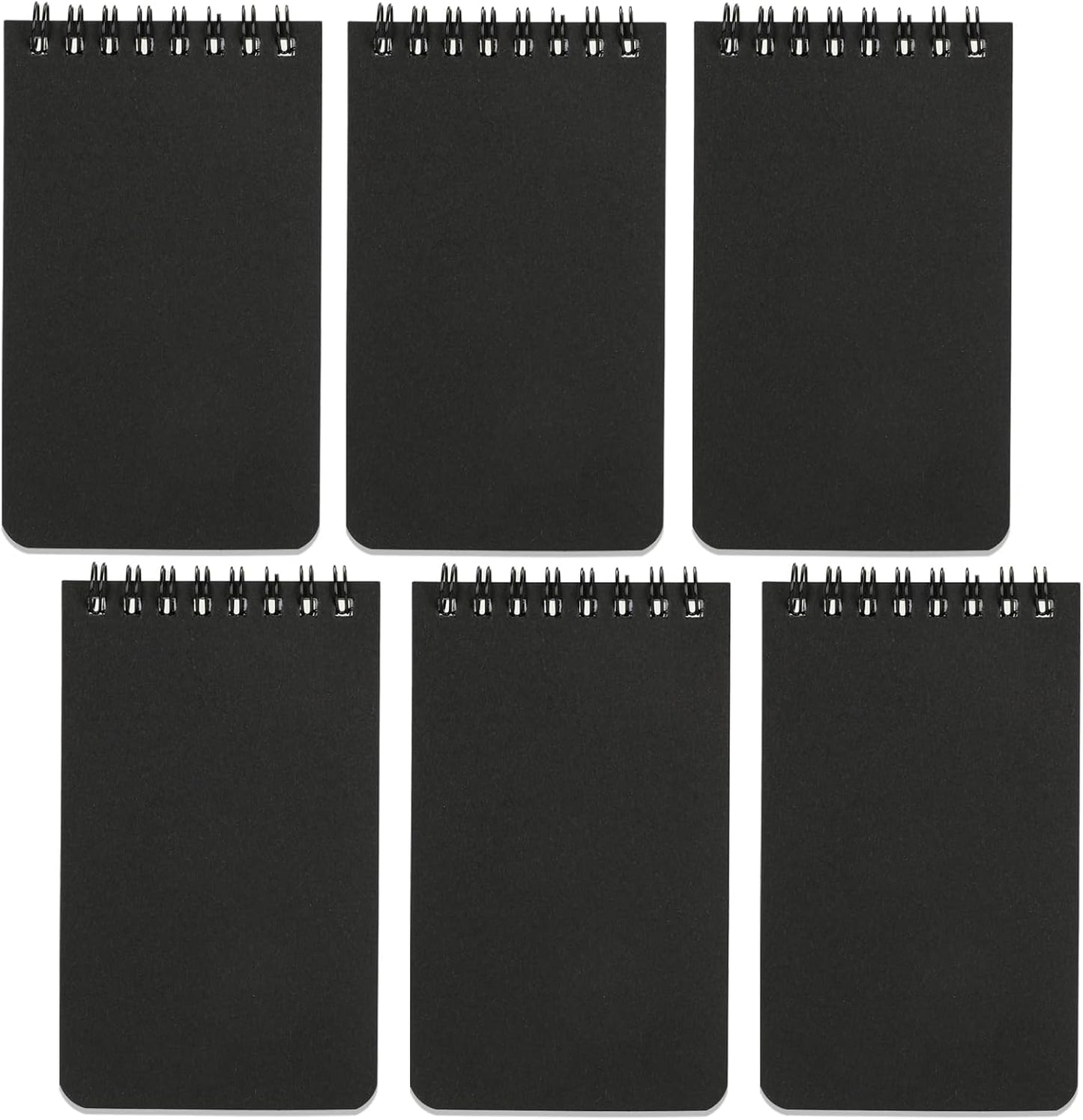 QiCheng 6pack Pocket Notebook Small Notepad Pocket Notepad Small Spiral Notebooks 3X5Inches (6)