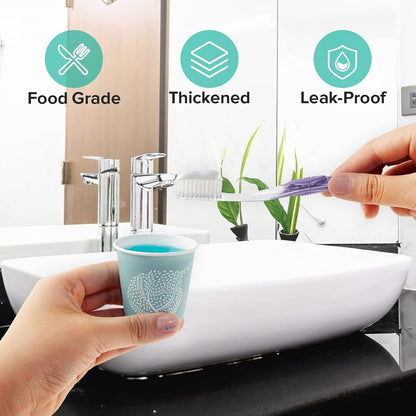 LITOPAK 600 Pack 3 oz Disposable Bathroom Cups, Colorful Small Disposable Paper Cups for Parties, Picnics, Barbecues, Travel and Events
