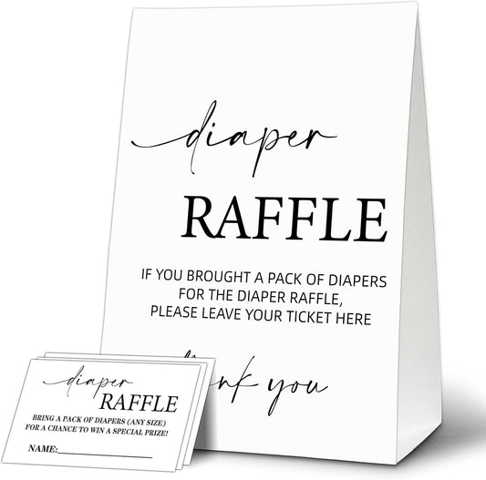 ZIIUFRN Baby Shower Games(5" X 7"), 30 Sets Modern Black and White Baby Bingo Guess Gift Game Cards, Boy Girl Gender Neutral Baby Shower Supplies-B07