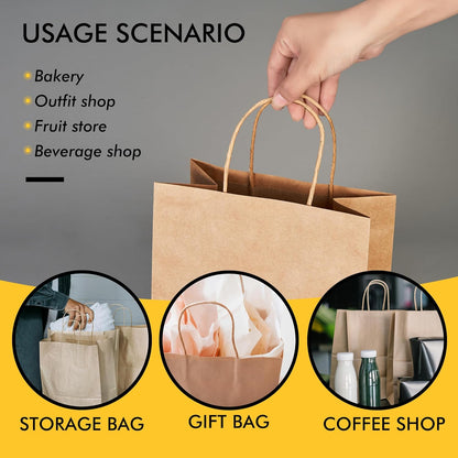 RACETOP 32 Pack Small Paper Gift Bags with Handles, 5.8"×3.2"×8.25" Kraft Paper Party Favor Bags Bulk for Kids Birthday, Baby Shower, Crafts, Wedding, Party Supplies (8 Colors)