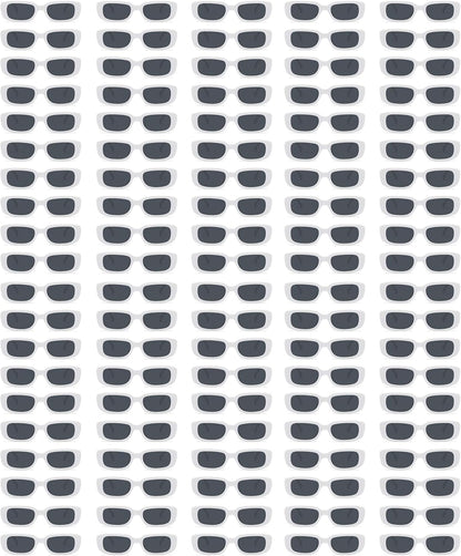 50/100 Pack Rectangle Sunglasses Bulk for Adult Retro Cheap 90s Y2K Small Glasses UV400 Protection