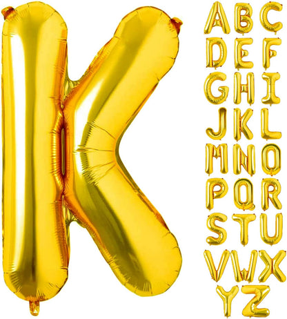 Lovoir 40 Inch Large Gold Letter A Balloons Big Size Jumbo Mylar Foil Helium Balloon for Birthday Party Celebration Decorations Alphabet Gold A