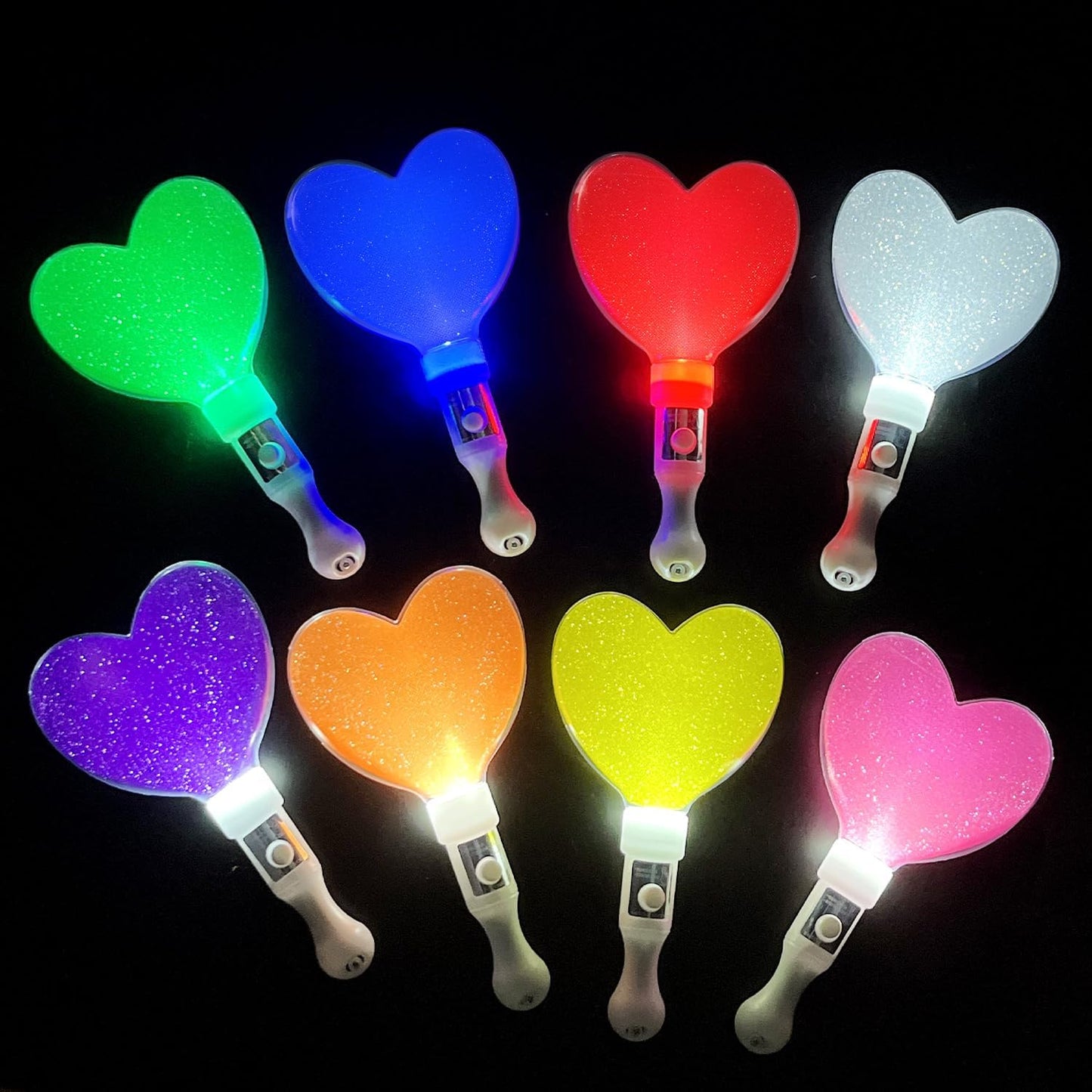 M.best 24Pcs Glow Sticks Party Packs, Glow in The Dark Party Supplies, LED Light Up Wands Sticks Party Favors for Wedding, Raves, Concert, Camping, New Year, Carnival, Halloween