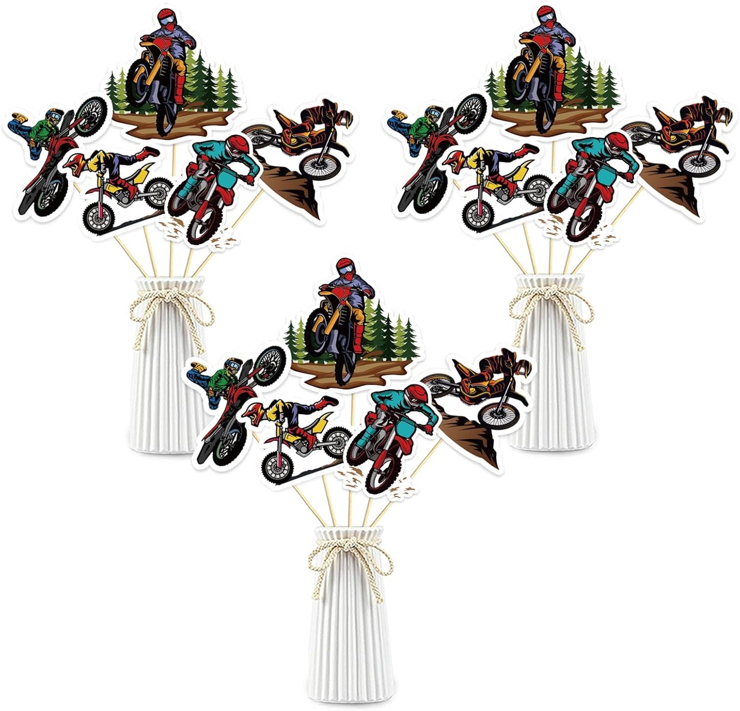 Beautiful Butterfly Centerpiece Sticks - Floral Baby Shower or Birthday Table Toppers - Butterfly Themed Gender Reveal Bridal Shower Party Decoration- Set of 15