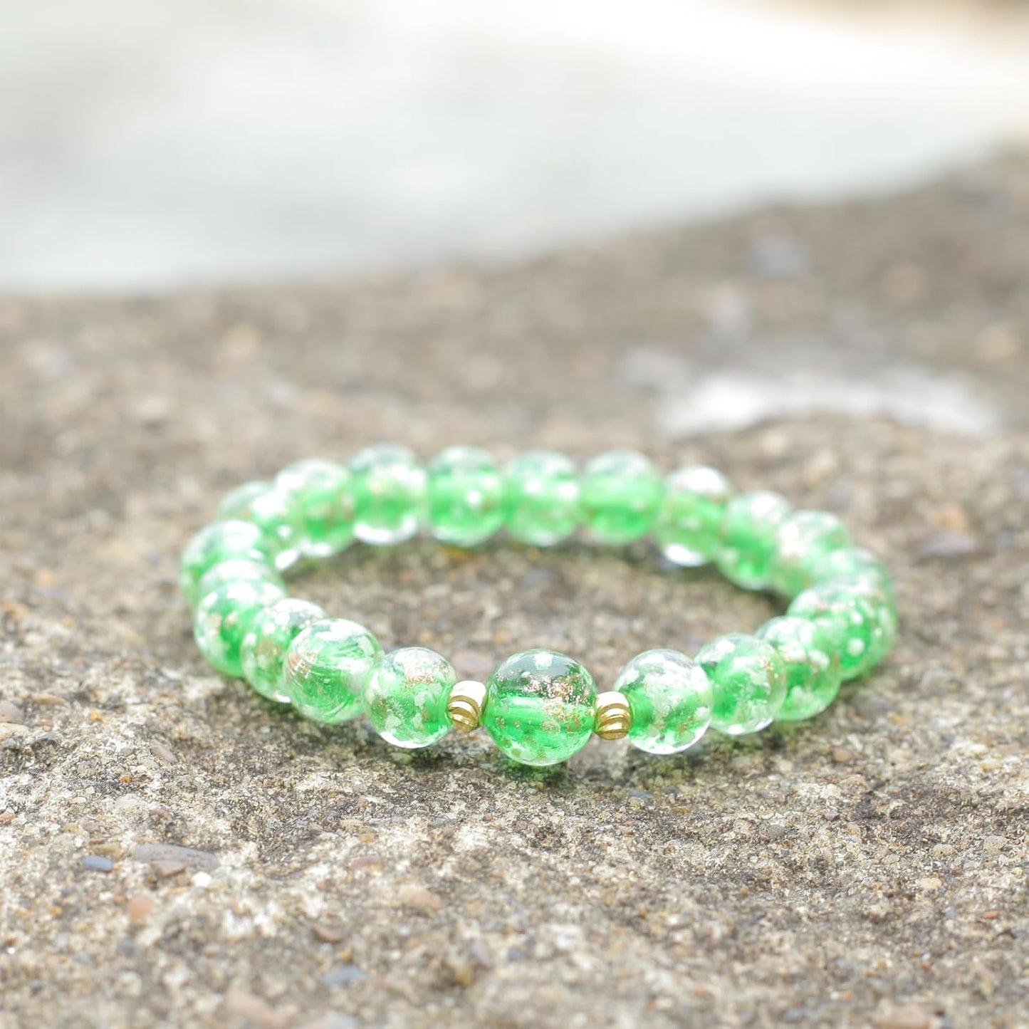 Glass Beaded Bracelet Glowing Bracelet Luminous Beads Bracelet for Women Glass Mermaid Bracelet Bangles Anti Anxeity Healing Energy
