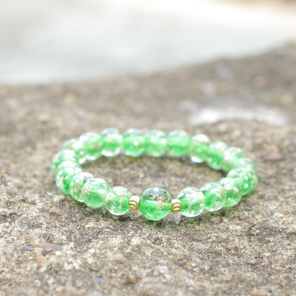 Glass Beaded Bracelet Glowing Bracelet Luminous Beads Bracelet for Women Glass Mermaid Bracelet Bangles Anti Anxeity Healing Energy