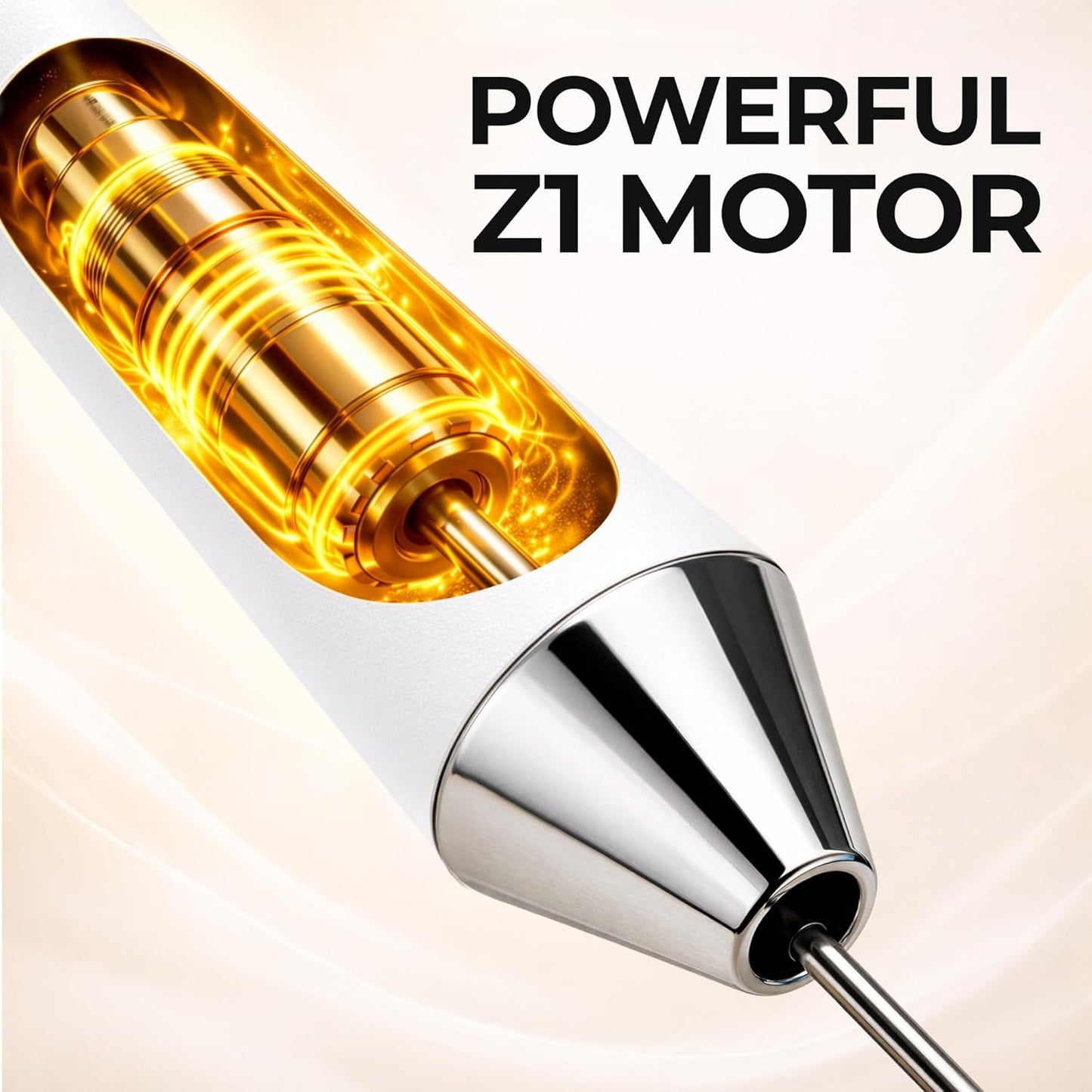 Zulay Kitchen Powerful Milk Frother Wand With Duracell Batteries - Ultra Fast Handheld Drink Mixer - Electric Whisk Foam Maker for Coffee, Lattes, Cappuccino & Matcha - Z1 Motor - Black - Colors A