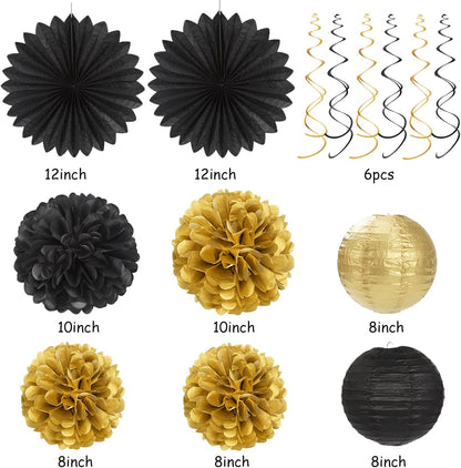 Champagne-Gold Beige Fall Baby-Shower Party-Decorations - 36pcs Welcome Home Banner Sign,Neutral Paper Lanterns,Girl Streamers Garland,Boho Hanging Tissue Pom Poms Flowers Fans Backdrop Decor Burgleda