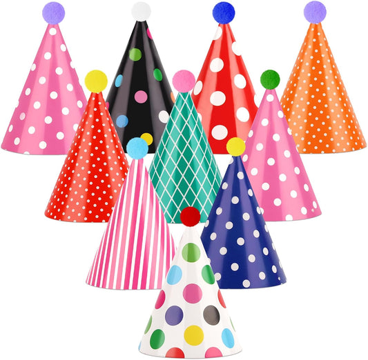10 PCS Mini Birthday Hats Small Party Hats for Stuffed Animals Lovely Birthday Party Cone Hats for Stuffed Animals Pets Baby, Accessories