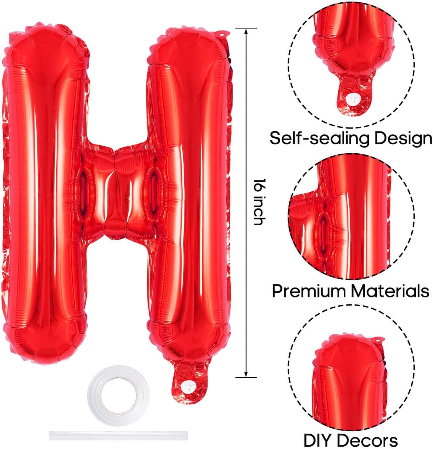 Happy Birthday Balloons Banner, Foil Balloon Personalized Name Letters Balloons Sign Birthday Party Decorations for Women Men Boys Girls Cream