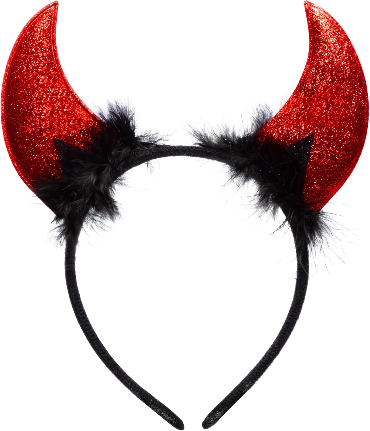 Spooktacular Creations Halloween Devil Horns Headband, Red Headwear Costume Accessories for Women Halloween Party Favors, Cosplay Costume