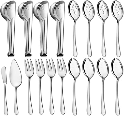 Pleafind 16 PCS Mini Serving Tongs - 4.3 inch, Food-Grade 18/8 Stainless Steel Mini Tongs, Mirror-polished Charcuterie Accessories for Coffee shops, tea party, bars, Sugar and Ice Bucket