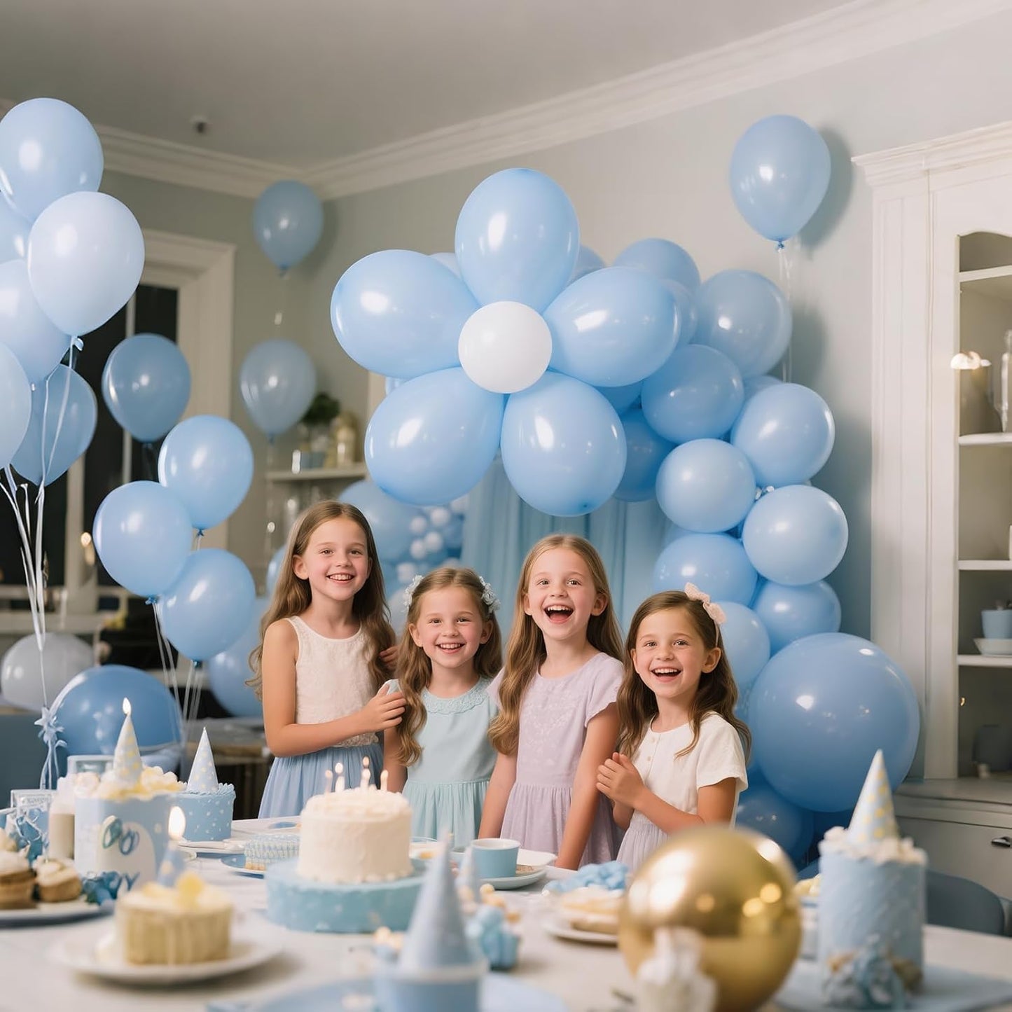 110pcs Black Balloon 12 inch, Black Latex Balloons for Birthday Party Baby Shower Wedding(with 2 Ribbons). - Colors B