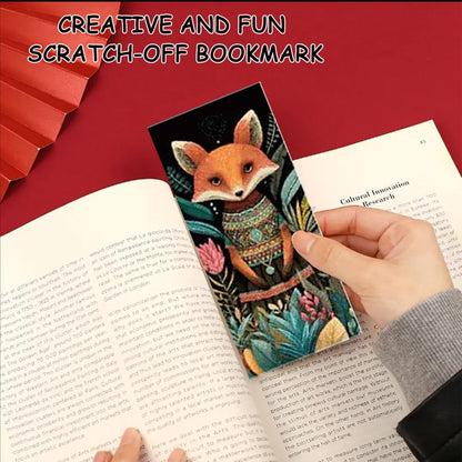 Scratch Art Bookmarks Kit, 24 Sheet Paper with Scratching Tools for DIY Party Favors, Christmas Stocking Stuffers