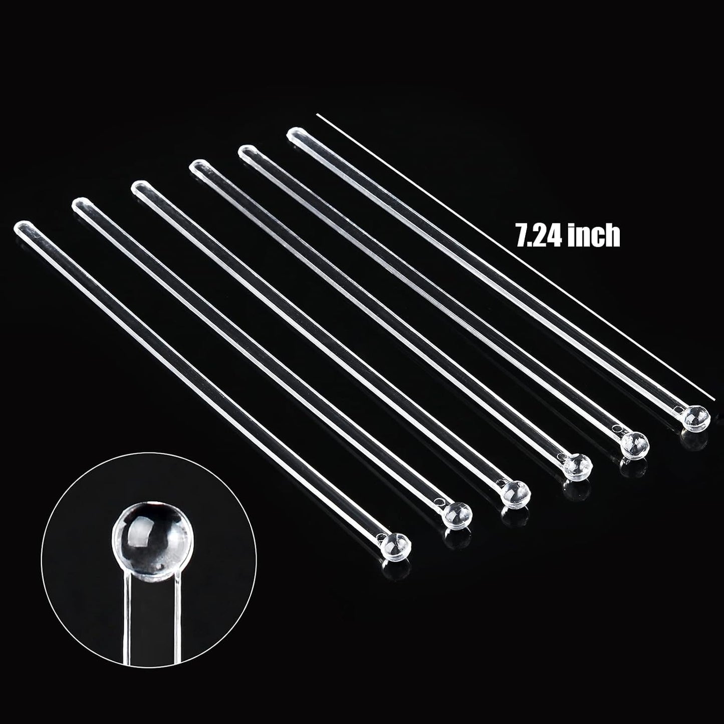 ALINK 50 Counts Gold Glitter Plastic Swizzle Sticks, Crystal Cake Pops, Cocktail Coffee Drink Stirrers, 7.24 Inch