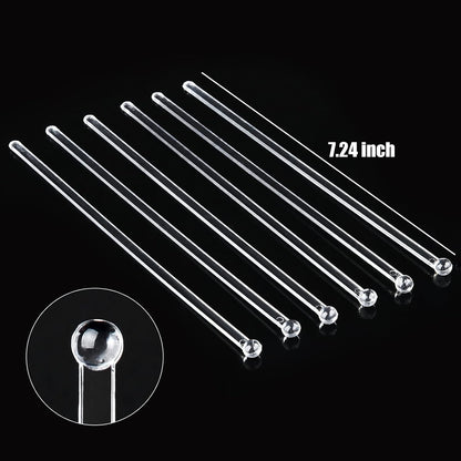 ALINK 50 Counts Gold Glitter Plastic Swizzle Sticks, Crystal Cake Pops, Cocktail Coffee Drink Stirrers, 7.24 Inch
