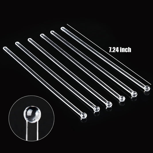 ALINK 50 Counts Gold Glitter Plastic Swizzle Sticks, Crystal Cake Pops, Cocktail Coffee Drink Stirrers, 7.24 Inch