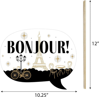 Big Dot of Happiness Prom - Photo Booth Props Kit, Dance Decorations, Photography Accessories, Party Decor- 20 Piece set