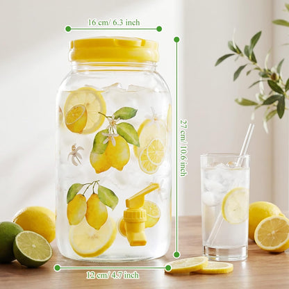 Havawish 2 Pcs 1 Gallon Plastic Beverage Dispenser with Spigot Clear Summer Kitchen Fridge Drink Dispenser for Parties Lemonade Juice Tea Beer Cold Water (Red,Cylinder)