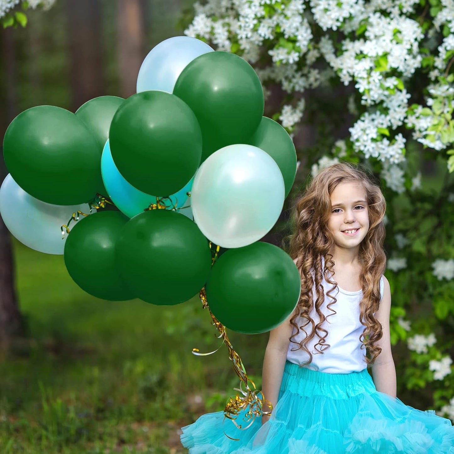RUBFAC 87pcs Metallic Blue Silver Balloon Garland Arch Kit, 18 12 10 5 Inch Blue Silver Confetti Latex Party Balloons for Birthday Graduation Baby Shower Decoration