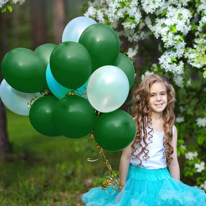 RUBFAC 87pcs Metallic Blue Silver Balloon Garland Arch Kit, 18 12 10 5 Inch Blue Silver Confetti Latex Party Balloons for Birthday Graduation Baby Shower Decoration