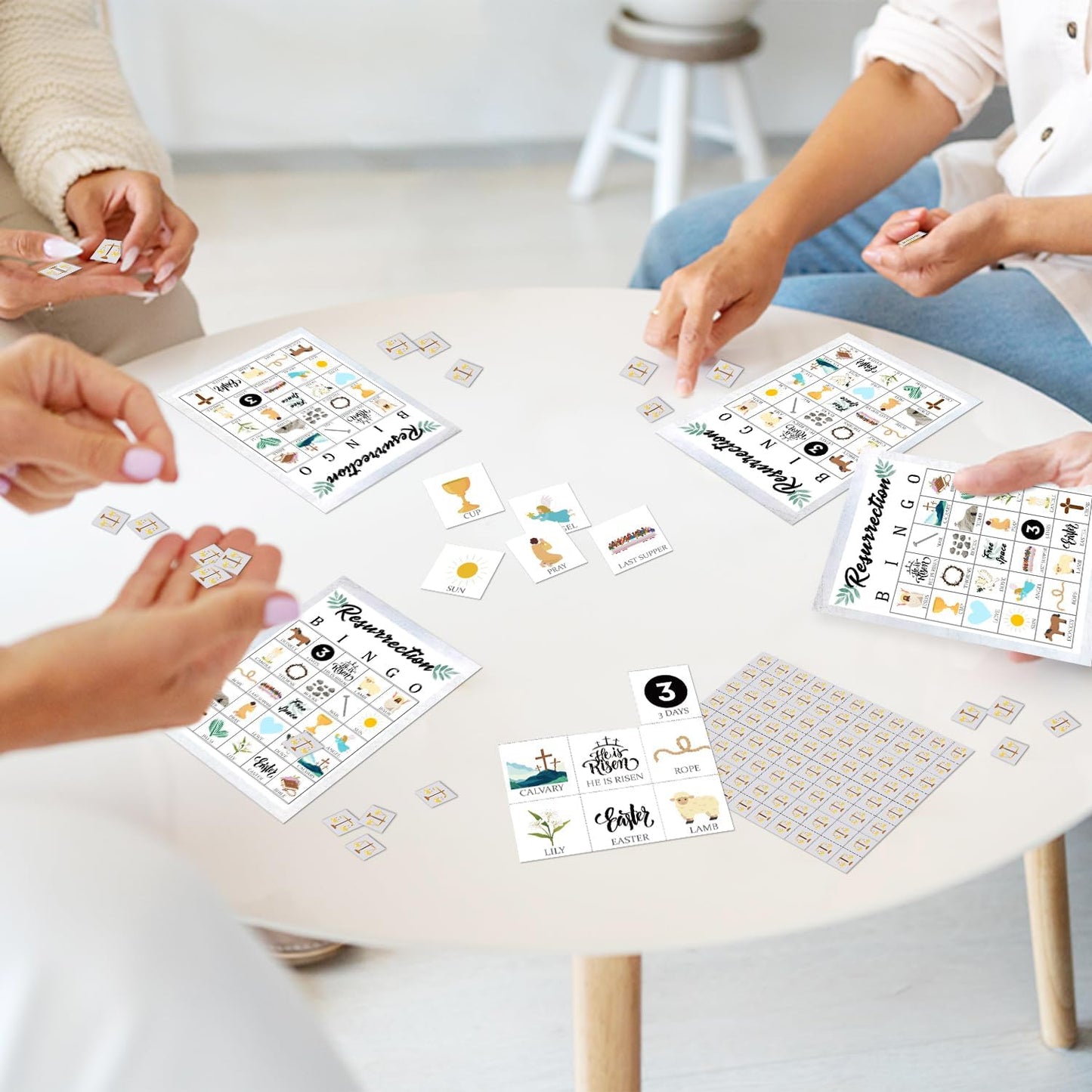 Bible Bingo Game - 24 Player Christian Church Bingo Cards for Women, Men & Family Parties - JK0103