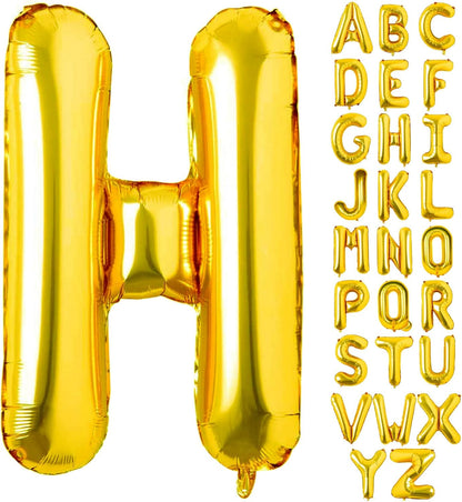 Lovoir 40 Inch Large Gold Letter A Balloons Big Size Jumbo Mylar Foil Helium Balloon for Birthday Party Celebration Decorations Alphabet Gold A